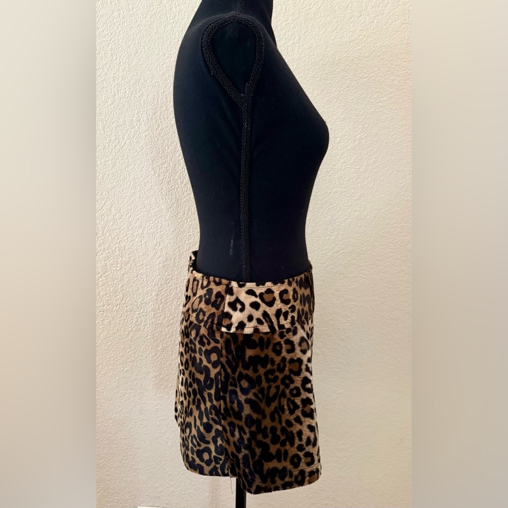 Vintage Y2K Lip Service Cheetah Animal Print Velvety Mini Skirt Size Small - Picture 6 of 10
